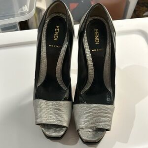 FENDI open toes high hills no box or duffle bag
